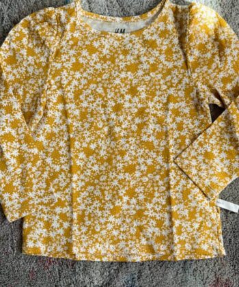 تیشرت h&m زرد گلدار